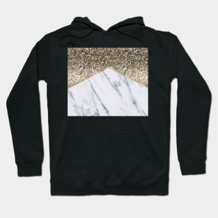 Shimmering golden chevron marble Hoodie